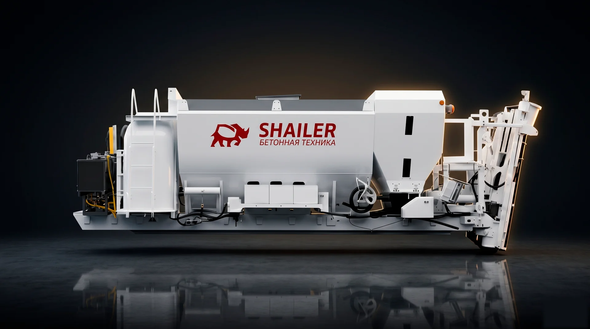 Мобильный бетонный завод SHAILER АБЗ-10 — установка на раме